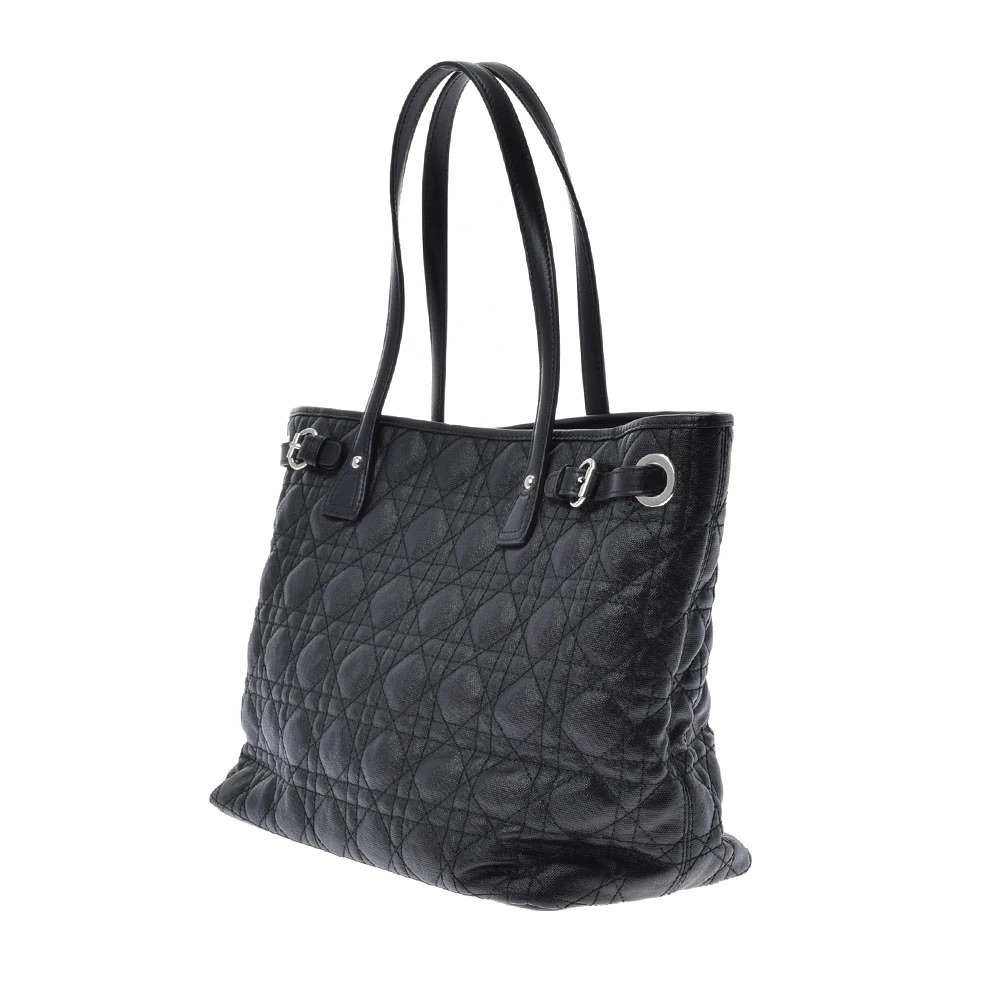 Dior Panarea Cannage Black CHRISTIAN Bag Tote Black
